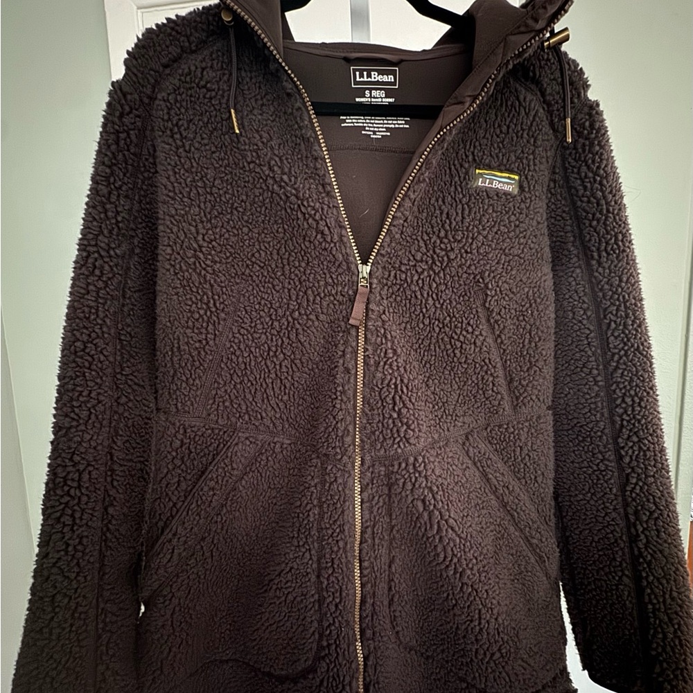 L.L. Bean Chocolate Brown Women's Fleece, size S.
